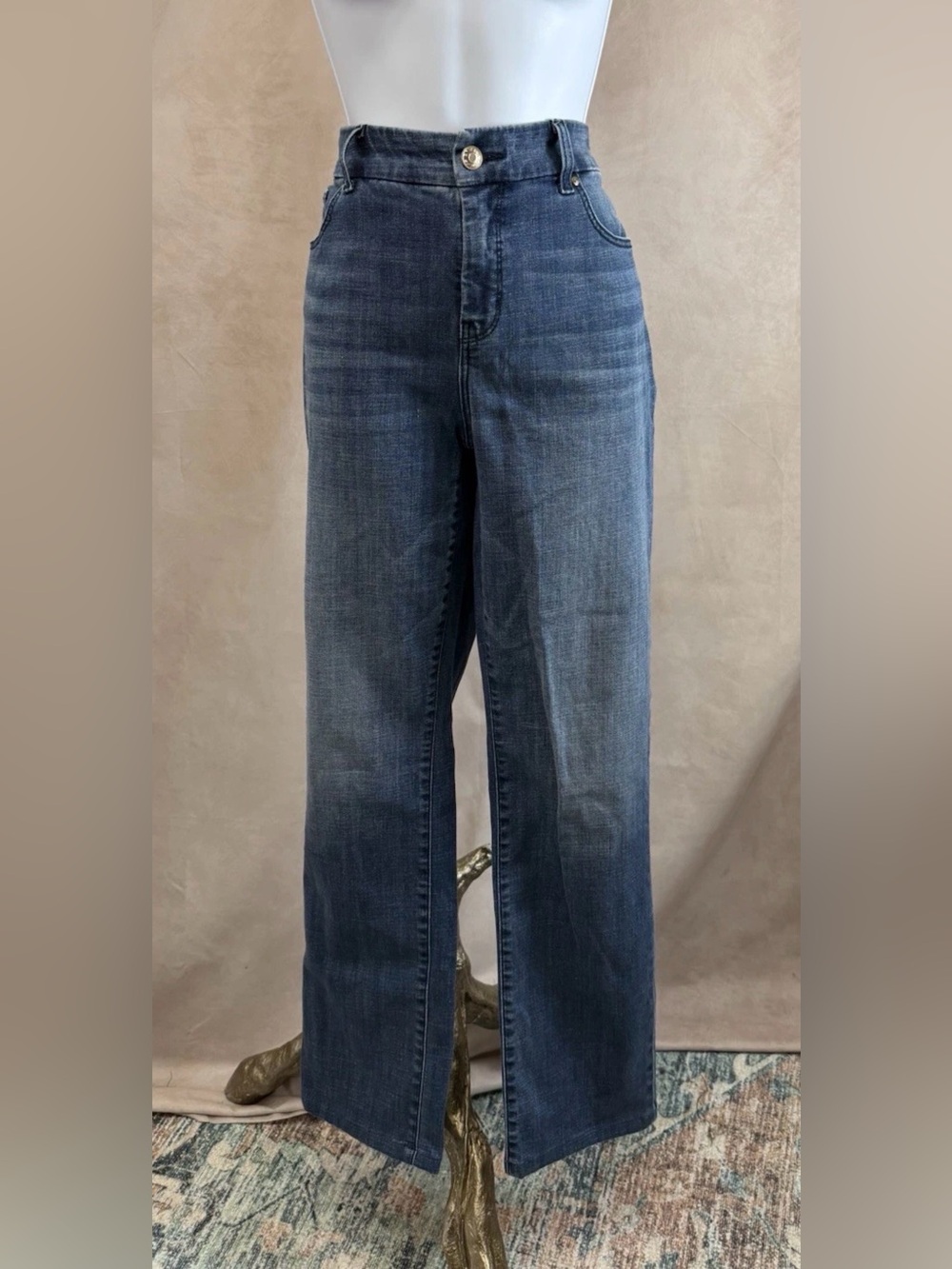 Chicos So Slimming Girlfriend Straight Leg Stretch Denim Jeans Size 1T (8T)